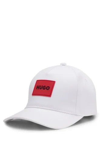Kids’ logo-badge cap in cotton twill