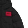 Kids’ logo-badge jacket with water-repellent finish