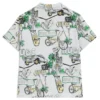 Kids’ logo-badge shirt with all-over print