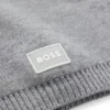Kids’ logo-badge snood with twisted knit