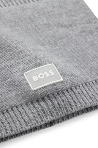 Kids’ logo-badge snood with twisted knit