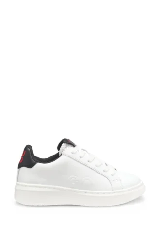 Kids’ logo-detail trainers in leather