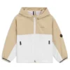 Kids’ logo-detail windbreaker with colour-blocking