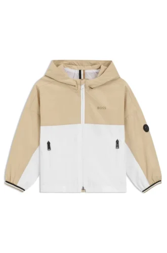 Kids’ logo-detail windbreaker with colour-blocking Kids’ logo-detail windbreaker with colour-blocking
