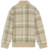 Kids’ logo-label jacket with check