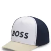 Kids’ logo-print cap with colour-blocking