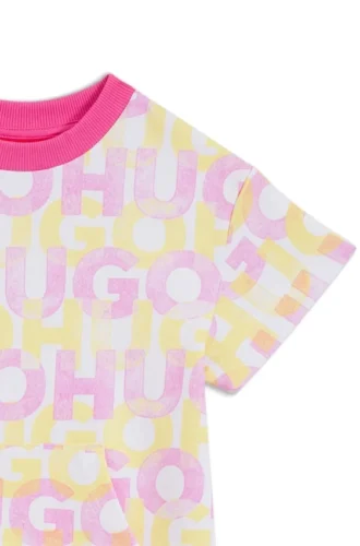 Kids’ logo-print dress in a cotton blend