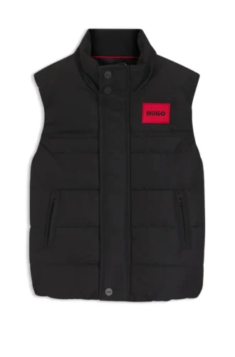 Kids’ logo-print gilet with padding