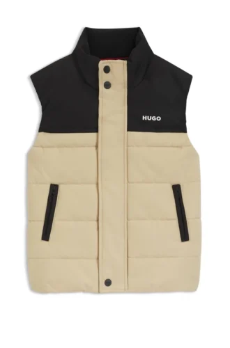 Kids’ logo-print gilet with padding