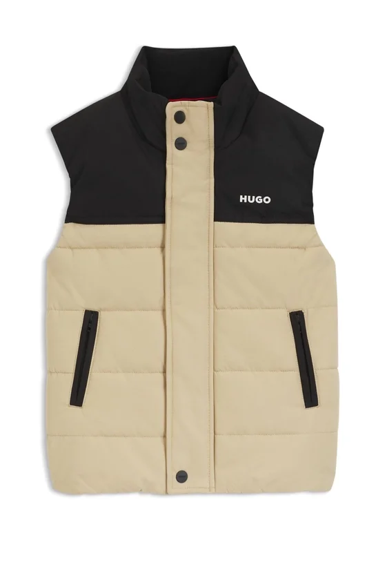 Kids’ logo-print gilet with padding Kids’ logo-print gilet with padding