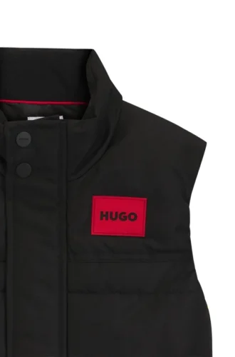 Kids’ logo-print gilet with padding
