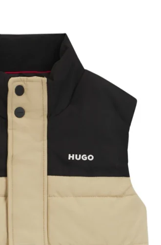Kids’ logo-print gilet with padding
