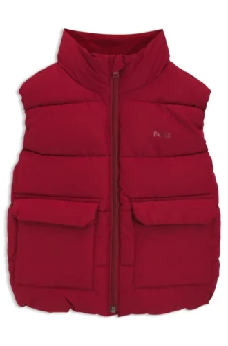 Kids’ logo-print gilet with water-repellent finish