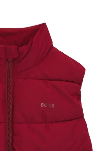 Kids’ logo-print gilet with water-repellent finish