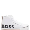 Kids’ logo-print high-top trainers in canvas
