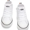 Kids’ logo-print high-top trainers in canvas