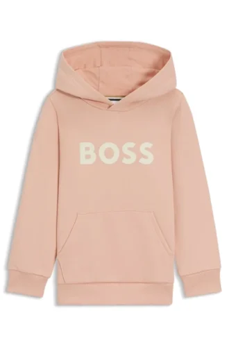 Kids’ logo-print hoodie in a cotton blend