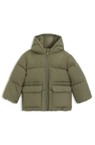 Kids’ logo-print jacket with padding