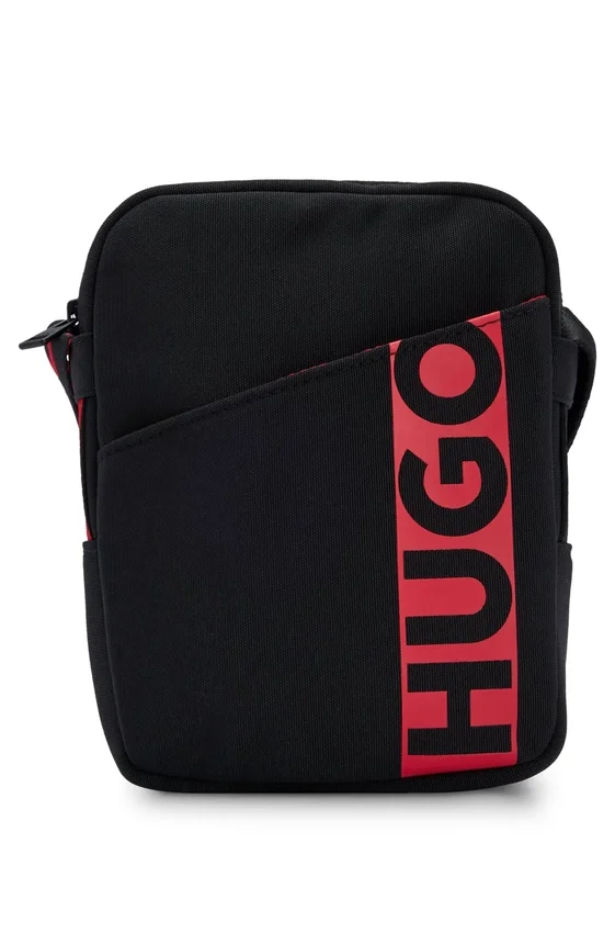 Kids’ logo-print messenger bag in canvas Kids’ logo-print messenger bag in canvas