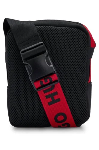 Kids’ logo-print messenger bag in canvas