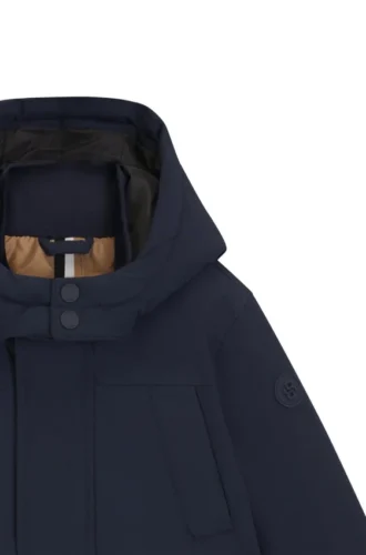 Kids’ logo-print parka jacket in ripstop