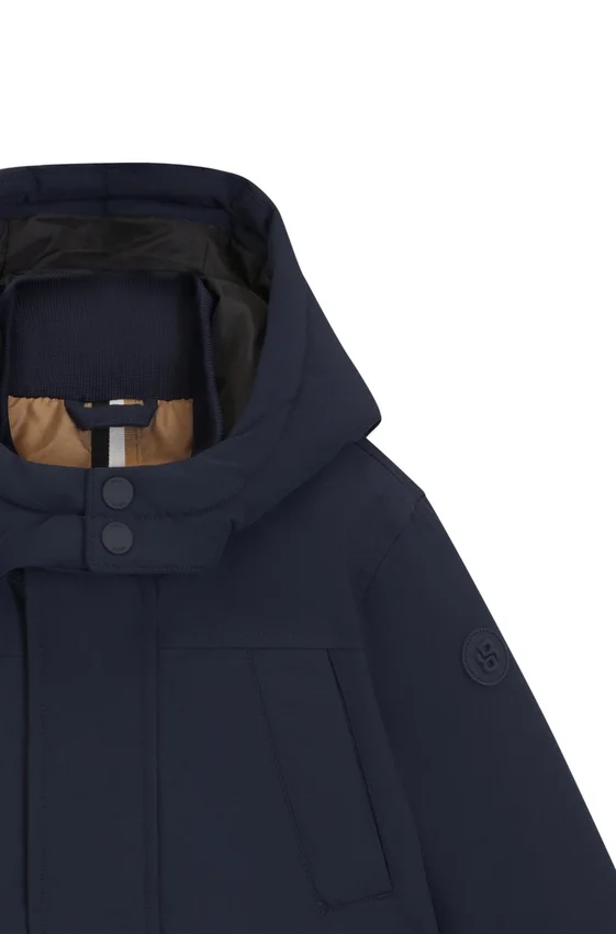 Kids’ logo-print parka jacket in ripstop Kids’ logo-print parka jacket in ripstop