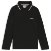 Kids’ logo-print polo shirt in cotton piqué