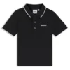 Kids’ logo-print polo shirt in cotton piqué