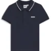 Kids’ logo-print polo shirt in cotton piqué