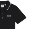 Kids’ logo-print polo shirt in cotton piqué
