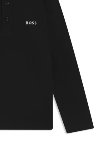 Kids’ logo-print polo shirt in cotton piqué