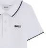 Kids’ logo-print polo shirt in cotton piqué