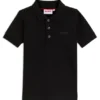 Kids’ logo-print polo shirt in stretch cotton