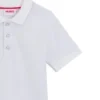 Kids’ logo-print polo shirt in stretch cotton