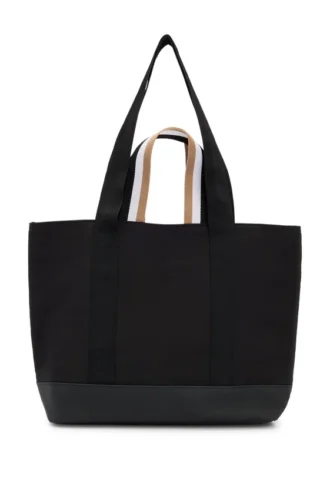 Kids’ logo-print shopper bag in cotton twill