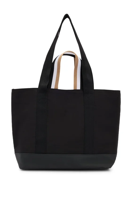 Kids’ logo-print shopper bag in cotton twill Kids’ logo-print shopper bag in cotton twill