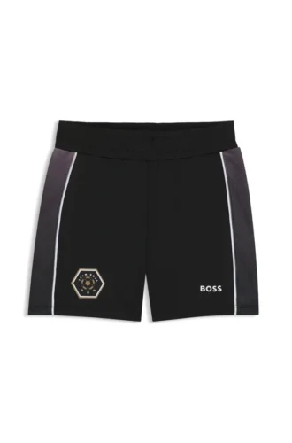Kids’ logo-print shorts in stretch jersey
