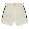 Kids’ logo-print swim shorts in seersucker
