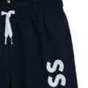 Kids’ logo-print swim shorts with peached finish