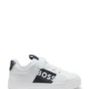 Kids’ logo-print trainers in leather