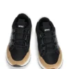 Kids’ logo-print trainers in leather and mesh Kids’ logo-print trainers in leather and mesh