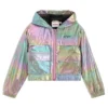 Kids’ logo-print windbreaker in iridescent fabric Kids’ logo-print windbreaker in iridescent fabric