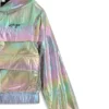Kids’ logo-print windbreaker in iridescent fabric Kids’ logo-print windbreaker in iridescent fabric