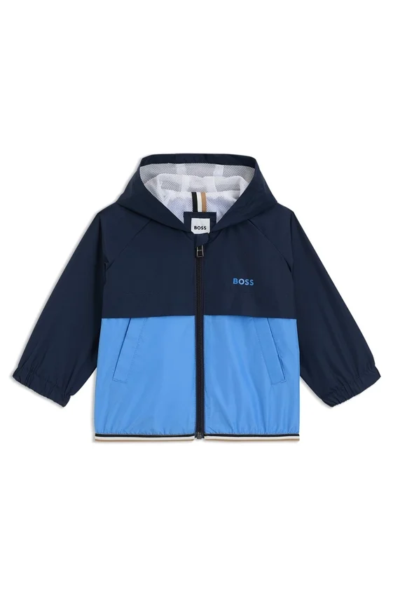 Kids’ logo-print windbreaker with colour-blocking Kids’ logo-print windbreaker with colour-blocking
