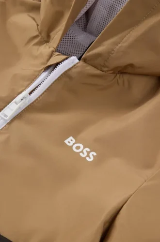 Kids’ logo-print windbreaker with waterproof finish