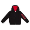 Kids’ logo-print zip-up hoodie in a cotton blend
