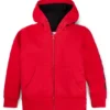 Kids’ logo-print zip-up hoodie in a cotton blend