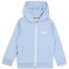 Kids’ logo-print zip-up hoodie in a cotton blend