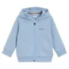 Kids’ logo-print zip-up hoodie in a cotton blend