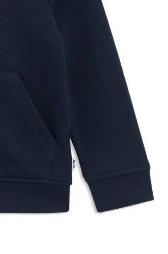 Kids’ logo-print zip-up hoodie in a cotton blend